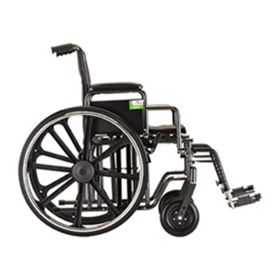 Image of 24" Steel Wheelchair Detachable Desk Arms and Footrests 5