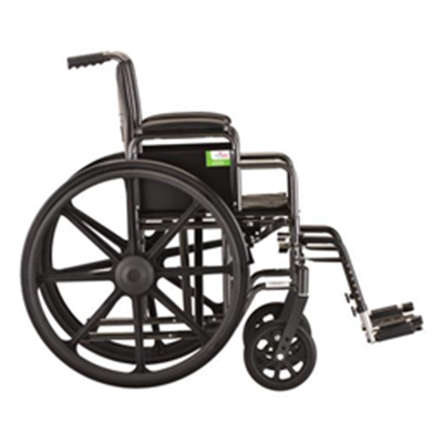 Image of 16" Steel Wheelchair with Detachable Desk Arms and Footrests - 5165S 3