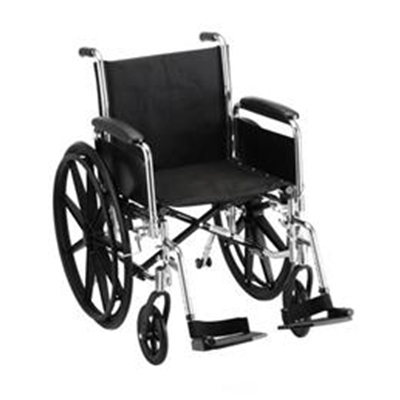 Image of 18" STEEL WHEELCHAIR DETACHABLE ARMS AND FOOTRESTS - 5181S 2