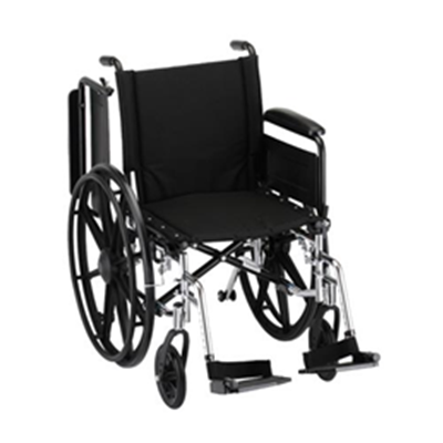 Image of 18" Lightweight Wheelchair with Full Arms and Footrests 3