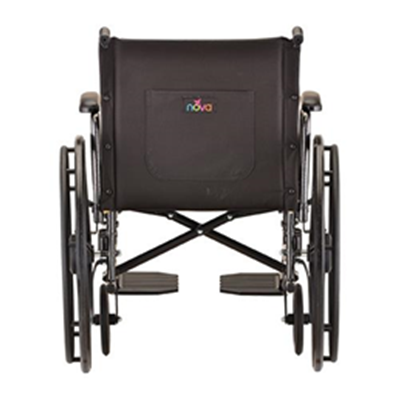 Image of 20" Steel Wheelchair with Detachable Desk Arms and Footrests 9