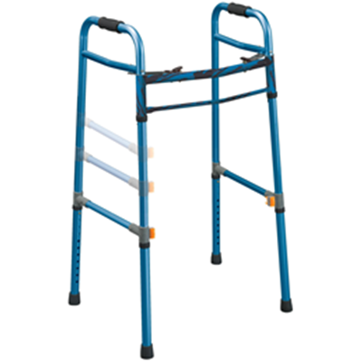 Image of Universal (Adult/Junior) Deluxe Folding Walker, Two Button 2