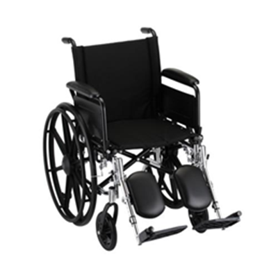 Image of 18" Lightweight Wheelchair with Full Arms and Footrests 11