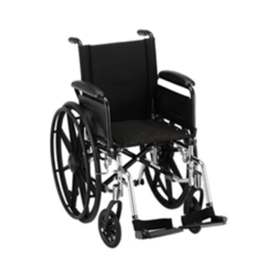 Image of 16" Lightweight Wheelchair with Full Arms and Footrests 2