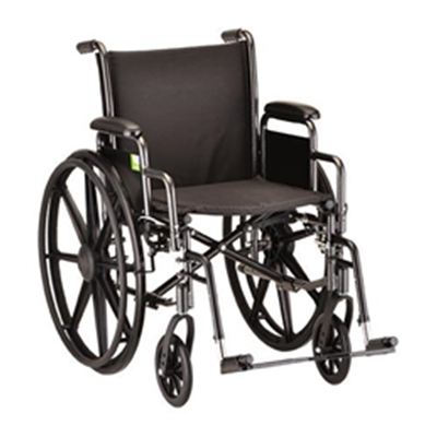 Image of 16" Steel Wheelchair with Detachable Desk Arms and Footrests - 5160S 2