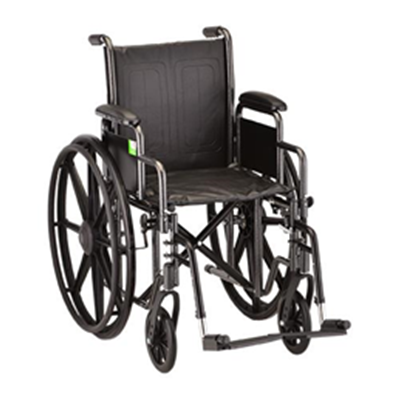 Image of 16" Steel Wheelchair with Detachable Desk Arms and Footrests - 5165S 2
