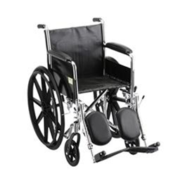 Image of 18" MANUAL WHEELCHAIR WITH FIXED ARMS AND ELEVATING LEG REST - 5080SE 2