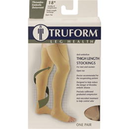 Image of 0810 TRUFORM Anti-Embolism Thigh Length Open-Toe Stockings 5