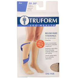 Image of 8864 TRUFORM Classic Compression Ladies' Knee High, Closed Toe, Stay-Up Beaded Top Stocking 3