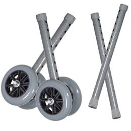 Image of 5" Bariatric Walker Wheels with Rear Glides 1