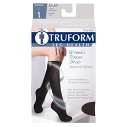 Image of 1976 TRUFORM Ladies' Diamond Pattern Knee High Sock 11