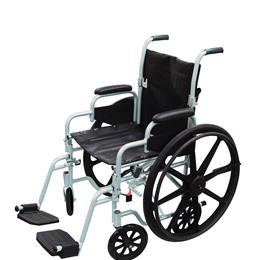 Image of Poly Fly Light Weight Transport Chair Wheelchair With Swing Away Footrest 3