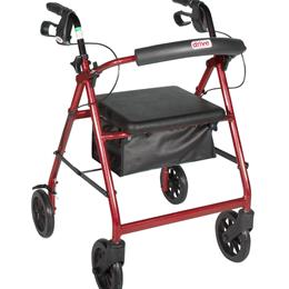 Image of Rollator With Fold Up And Removable Back Support And Padded Seat 2