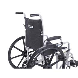 Image of Poly Fly Light Weight Transport Chair Wheelchair With Swing Away Footrest 5