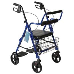 Image of Combination Blue Rollator & Transport Wheelchair 2