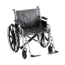 Image of 22" STEEL WHEELCHAIR WITH DETACHABLE ARMS AND FOOTRESTS 2