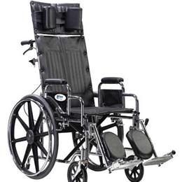 Wheelchair Full Reclining 18 w/Rem Full Arms w/ ELR