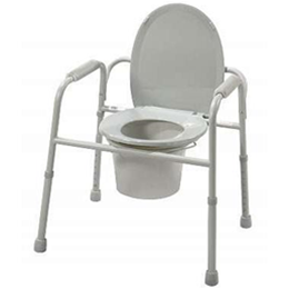 Drive :: Drive Medical deluxe all in one welded steel commode with plastic armrests