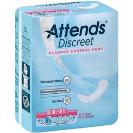 Image of ADPMOD - Attends Discreet Moderate Pads, 20 count (x10) 3