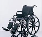 WHEELCHAIR K4 22&quot; DLA S/A FOOT - Excel K4 Wheelchair. Seat 22&quot;W X 18&quot;D; Black, Nylon Upholstery, 
