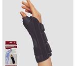 Truform OTC Wrist / Thumb Splint - Distal palmar crease contour allows for 90 degree palmar flexion