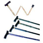 DMI Adjustable Folding Canes - Folding cane is constructed 3/4 inch aluminum tubing which adjus