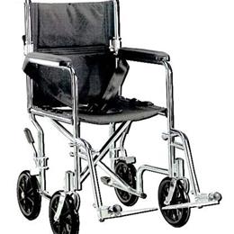 Wheelchair Transport / Companion 19 Wide Chrome thumbnail