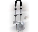 Clamp on Tub Rail - Durable, white powder-coated steel construction is attractive an