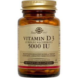 Vitamin D3 (Cholecalciferol) 5000 IU Capsules
