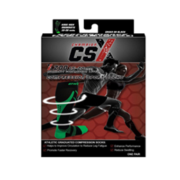 CSX 15-20 Compression Sport Socks #X200-GB Green on Black