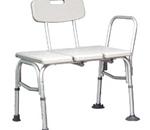 Maxi-Drain Transfer Bench - Anodized aluminum frame is lightweight, durable and rust-resi