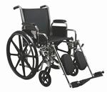 WHEELCHAIR EXCEL 3000 RDA ELR - Excel 3000 Wheelchair. Seat 18&quot;W X 16&quot;D; Black, Nylon Upholstery
