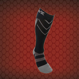 CSX 20-30 Compression Sport Socks #X220-SB Silver on Black