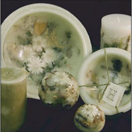 Wax Pottery Bowl and Spheres