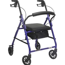 Aluminum Rollator w/Loop Brake Blue (PMI) 4-Wheel