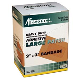 Afassco :: 2x3 Large Patch, Course Woven, Elastic, Adhesive, 35/Box