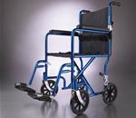 WHEELCHAIR TRANSPORT ALUM 8&quot; WHEEL BLUE - Excel Aluminum Transport Wheelchair: This Chair Weights Just 19 