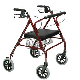 Rollator Oversize With Loop Bk Red Bariatric Steel(10215RD-1) thumbnail