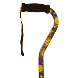 Offset Handle Cane With Lanyared