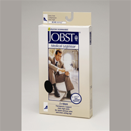 Image of Jobst for Men 30-40 mmHg Closed Toe Knee High Ribbed Compression Socks