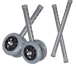 5&quot; Bariatric Walker Wheels with Rear Glides - Drive&#39;s 5&quot; bariatric walker wheels convert heavy duty walkers in