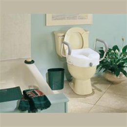 Image of Carex®: E-Z Lock Raised Toilet Seat with Adjustable Handles