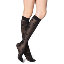 Dr. Comfort :: Rejuva® Sheer Floral Socks for Women (15-20)