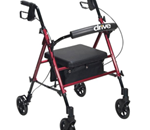 Universal Seat Height, Aluminum Rollator - Height adjustment on frame allows seat height to be adjusted fro