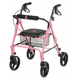 ROLLATOR, PINK, BREAST CANCER AWARENESS