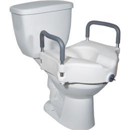 Image of 2-in-1 Locking Raised Toilet Seat with Tool-free Removable Arms 1