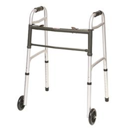 Probasic :: ProBasics Deluxe 2 Button Folding Walker with Wheels - Youth