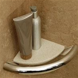 Corner Shelf with Integrated Support Rail