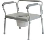 Extra-Wide 3-in-1 Commode Chair - Extra-wide platform seat is comfortable for long periods of sitt
