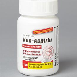 ACETAMINOPHEN TABS 325MG 100/BT<TYLENOL